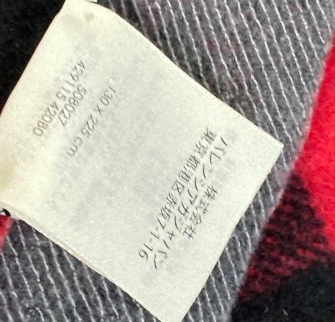 希少 BALENCIAGA チェック ウール 大判ブランケット ショール