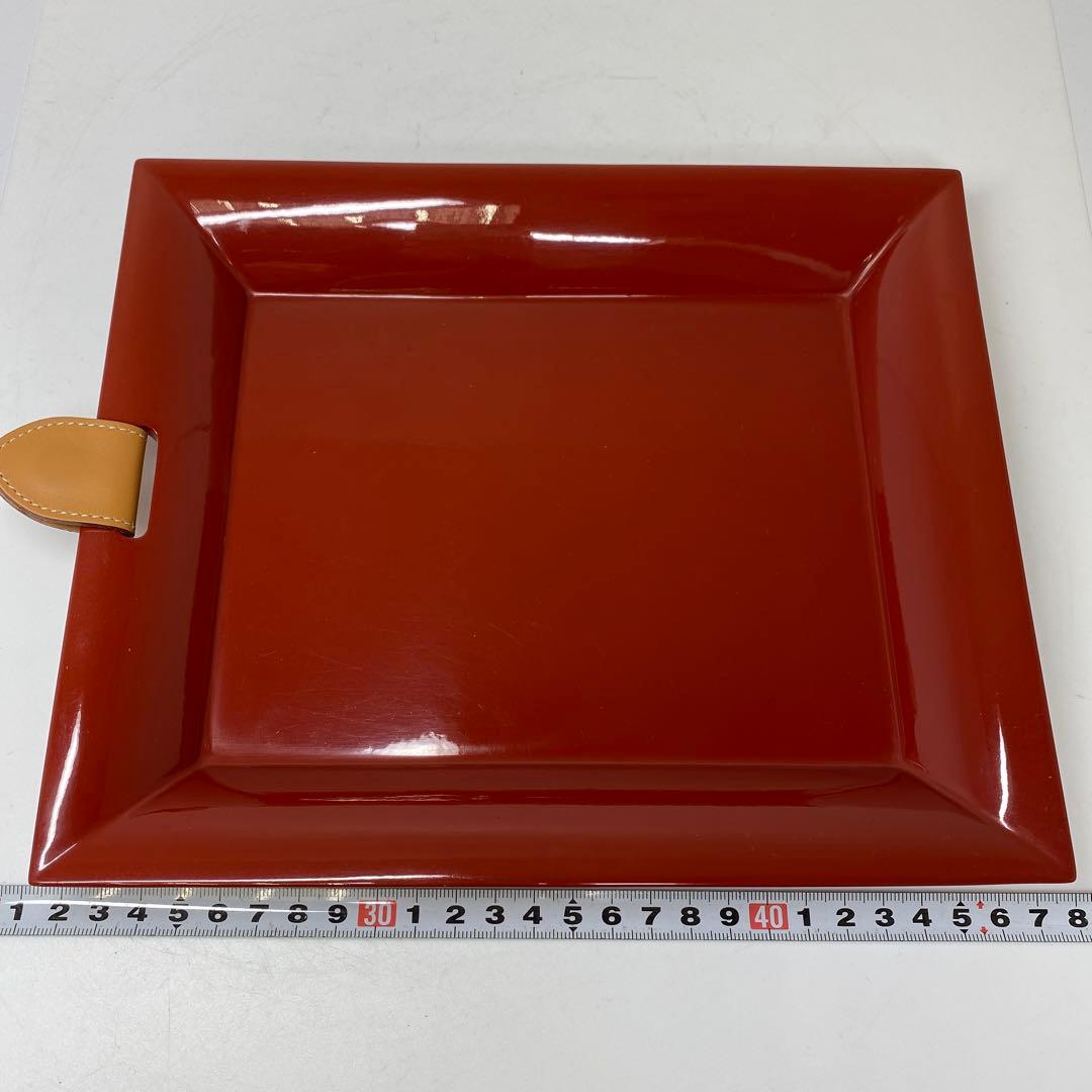 エルメス　木製漆塗トレイ　タサチ　東さ7-0302☆1F