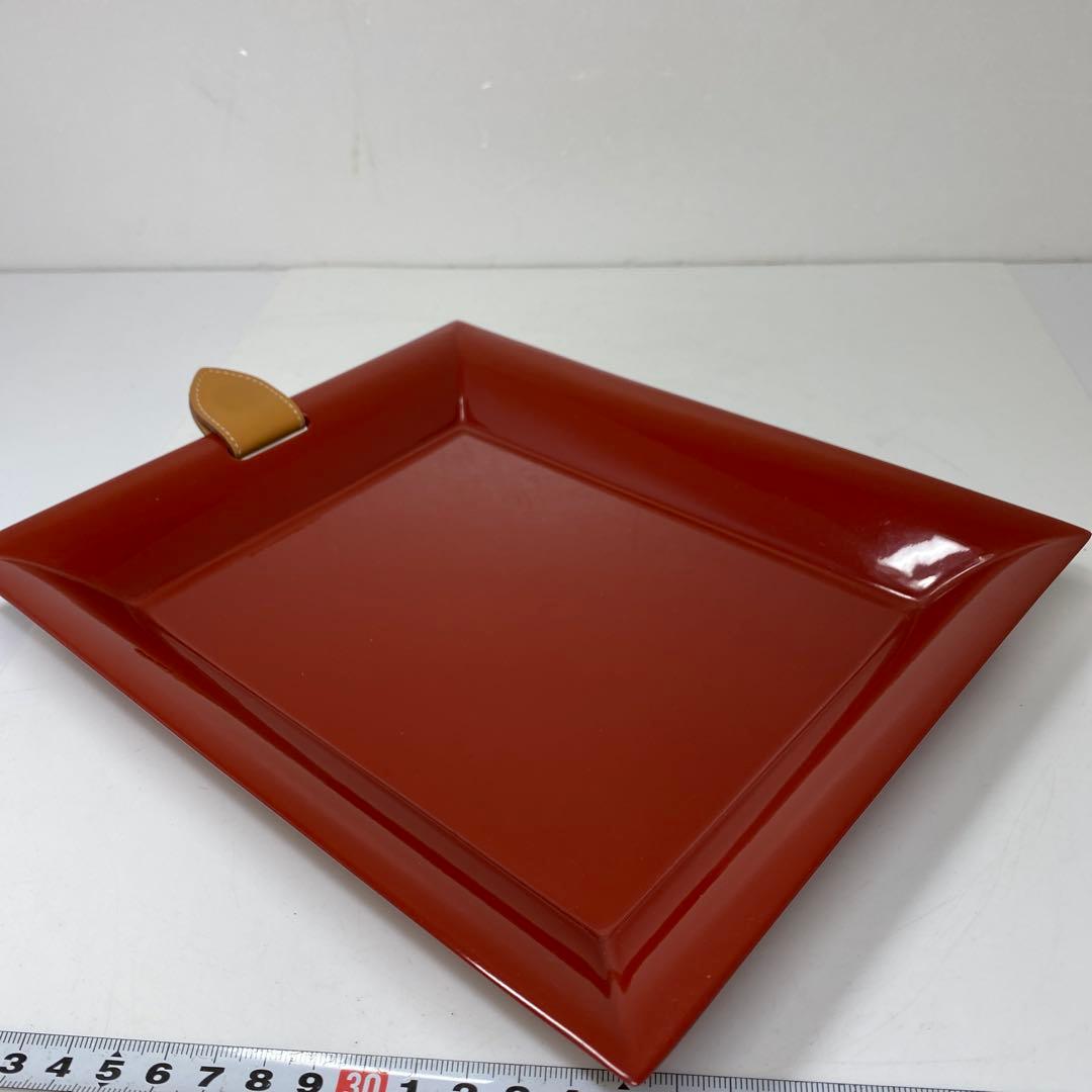 エルメス　木製漆塗トレイ　タサチ　東さ7-0302☆1F