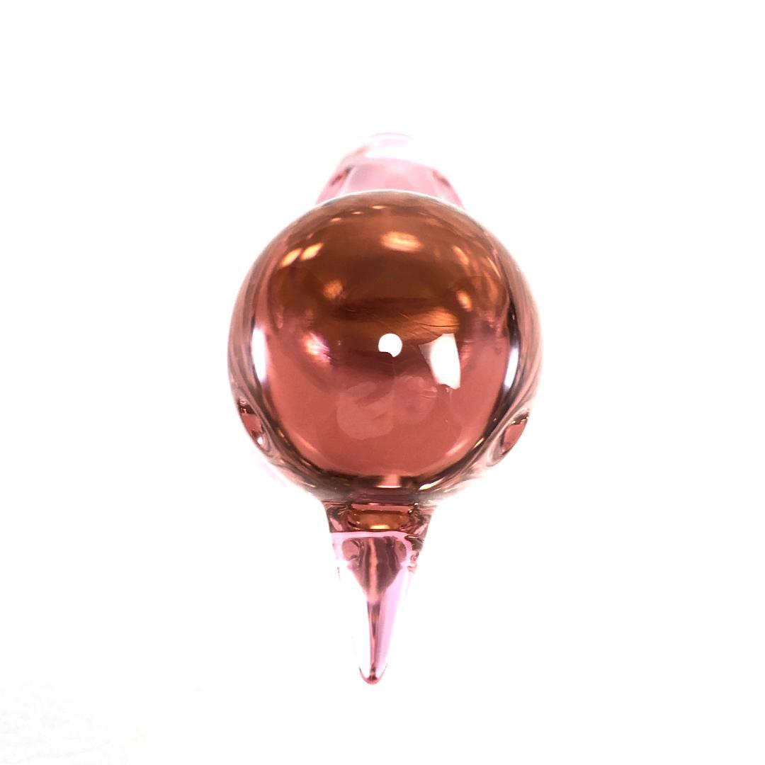 【美品】バカラ／ファウナクリストポリス バード ピンク／BC261