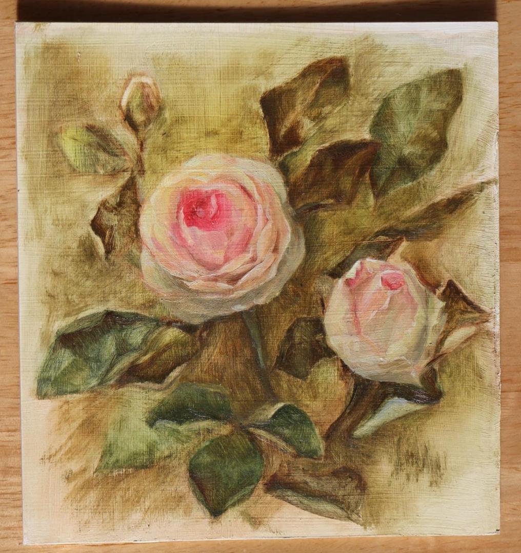 バラの油彩画