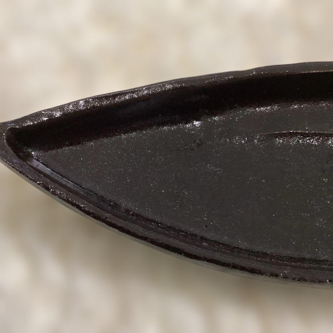 黒釉舟形向付　前菜皿　10客　新品未使用