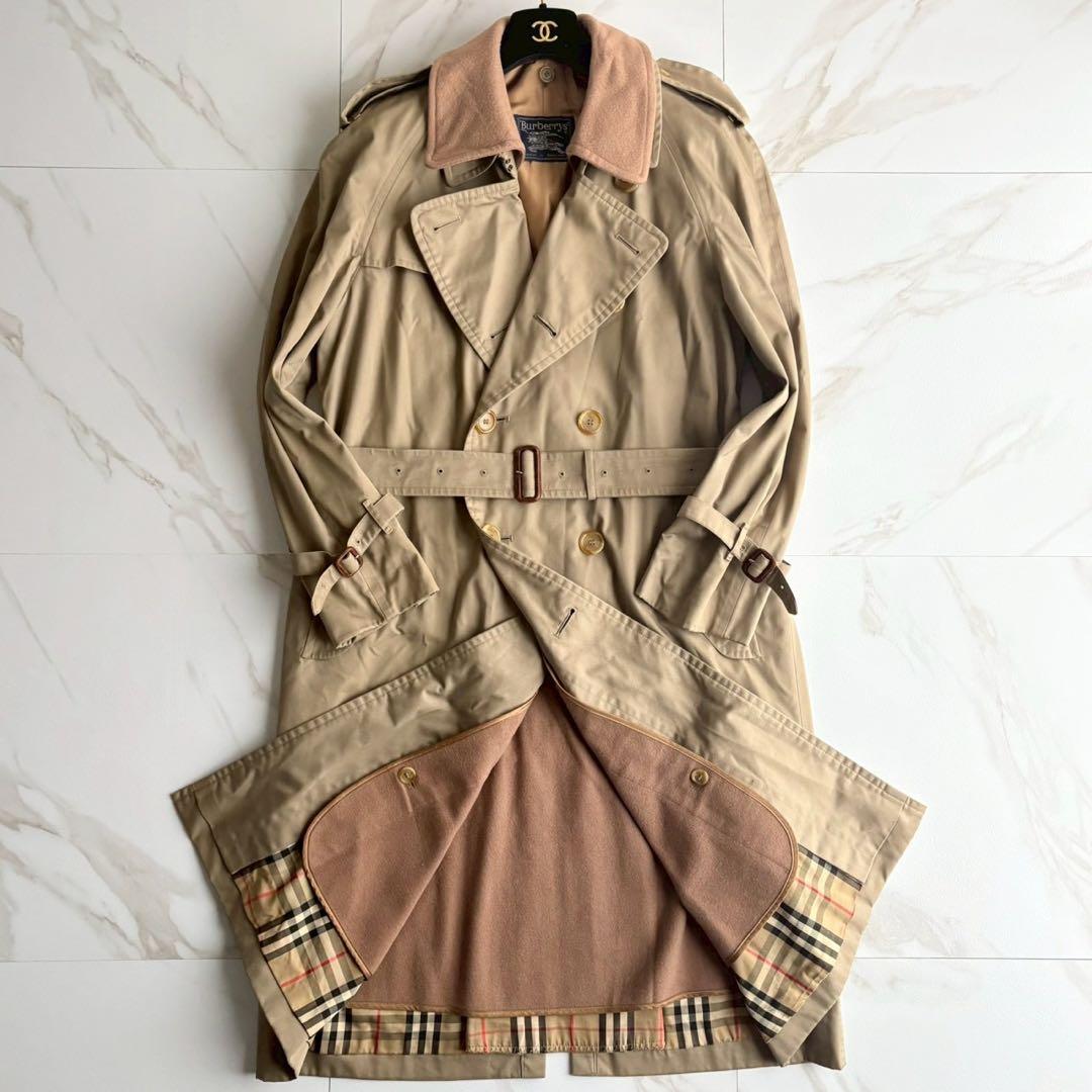 希少◆着丈114 付け襟 バーバリー ライナー ベルト付 トレンチコート
