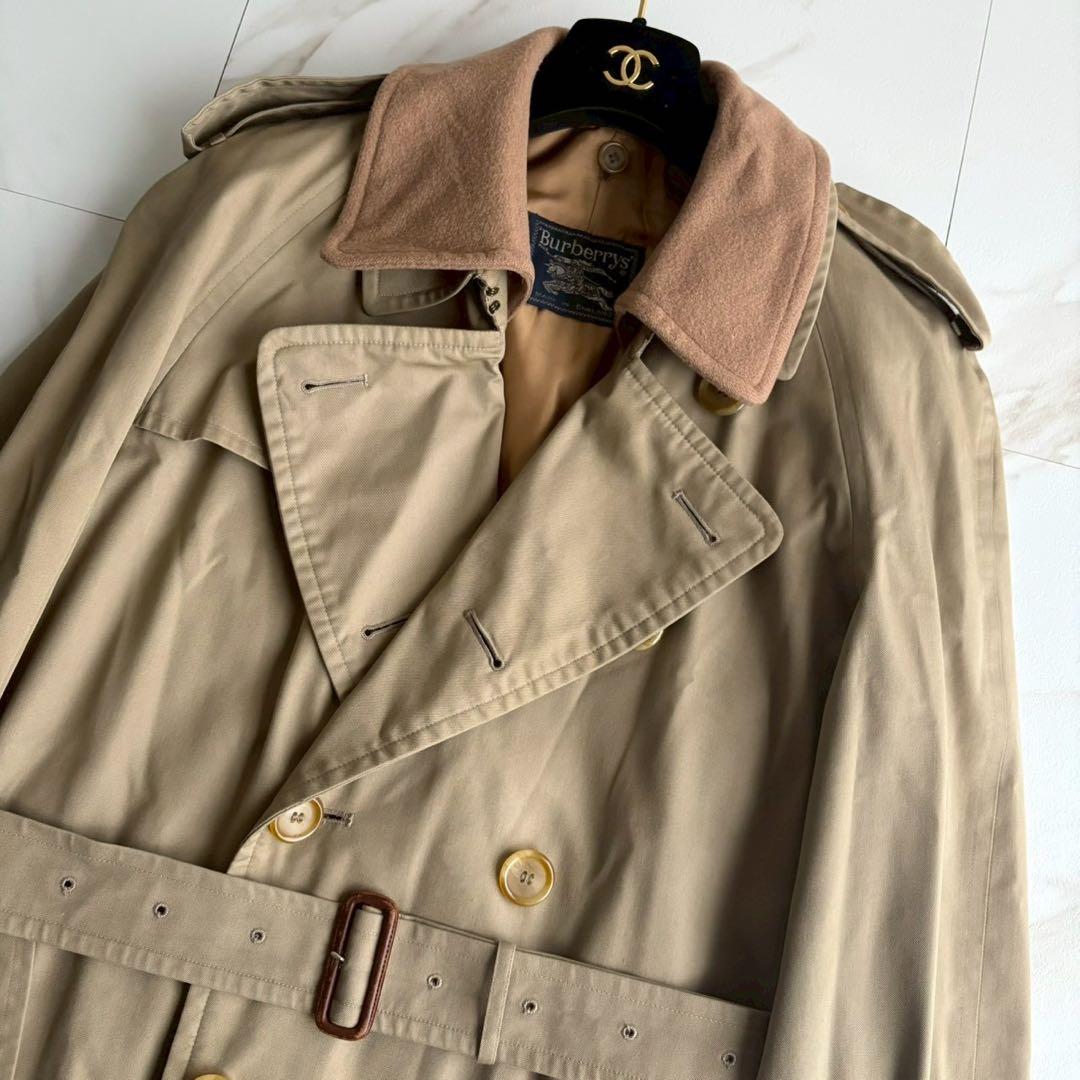 希少◆着丈114 付け襟 バーバリー ライナー ベルト付 トレンチコート
