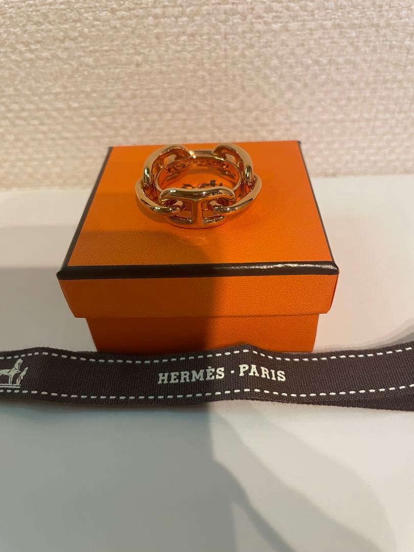 <明子> HERMESエルメス シェーヌダンクル スカーフリング