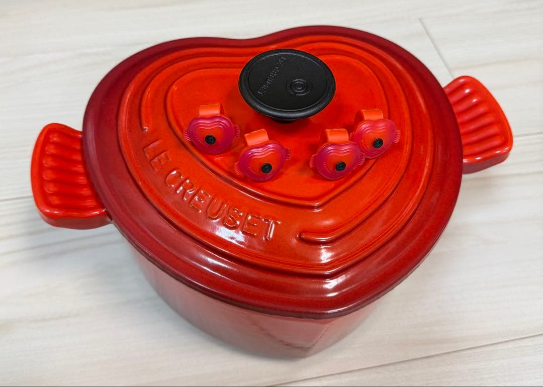 LE CREUSET ハート型鍋 レッド 20cm