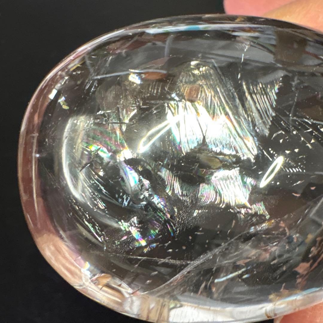 ❤️AAAグレード　虹入り　ヒラー　レムリアンシード　水晶　握り石　逸品　瞑想覚醒