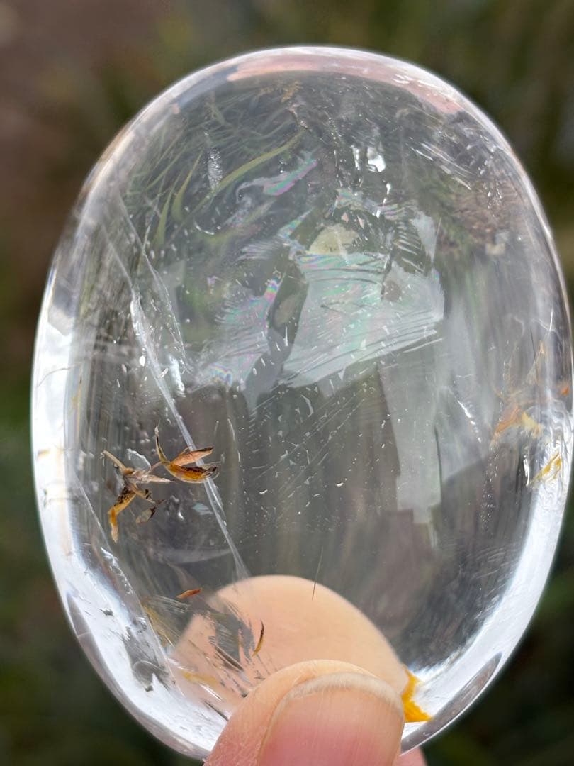 ❤️AAAグレード　虹入り　ヒラー　レムリアンシード　水晶　握り石　逸品　瞑想覚醒