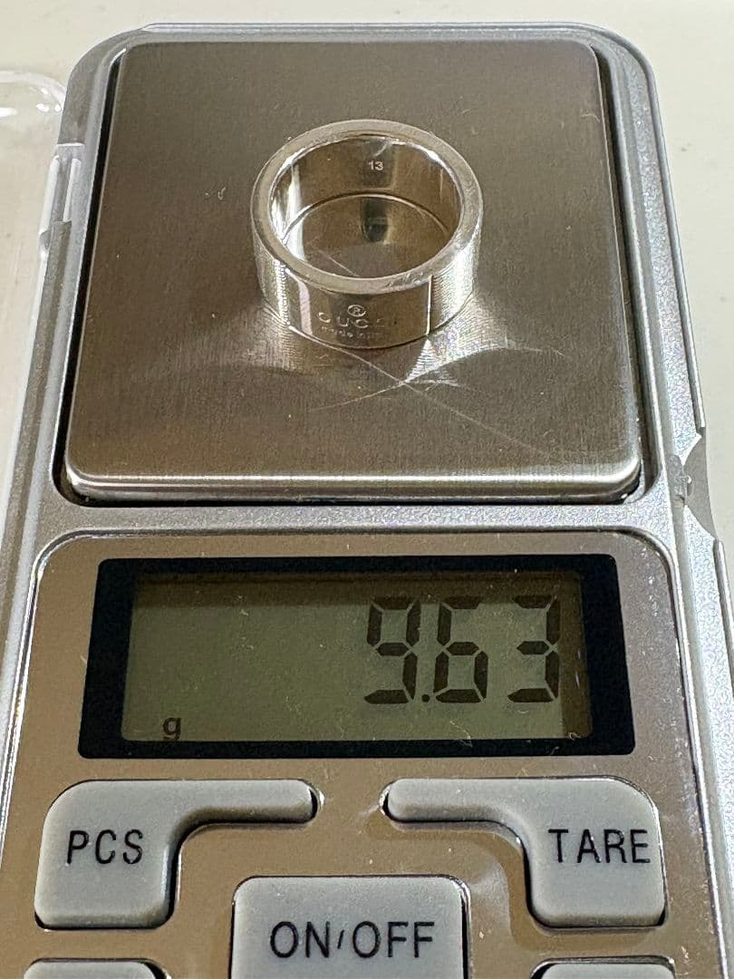 GUCCI ブランデッドG ロゴリング 刻印サイズ:13号【箱/ポーチ付】