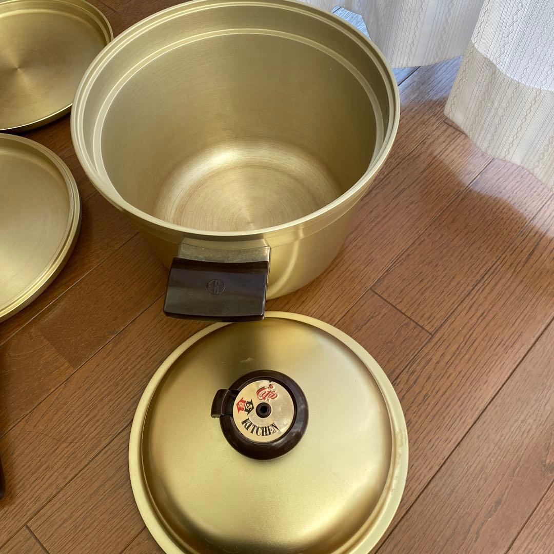 しばのキッチン：アルミニウム製ゴールド鍋5点セット