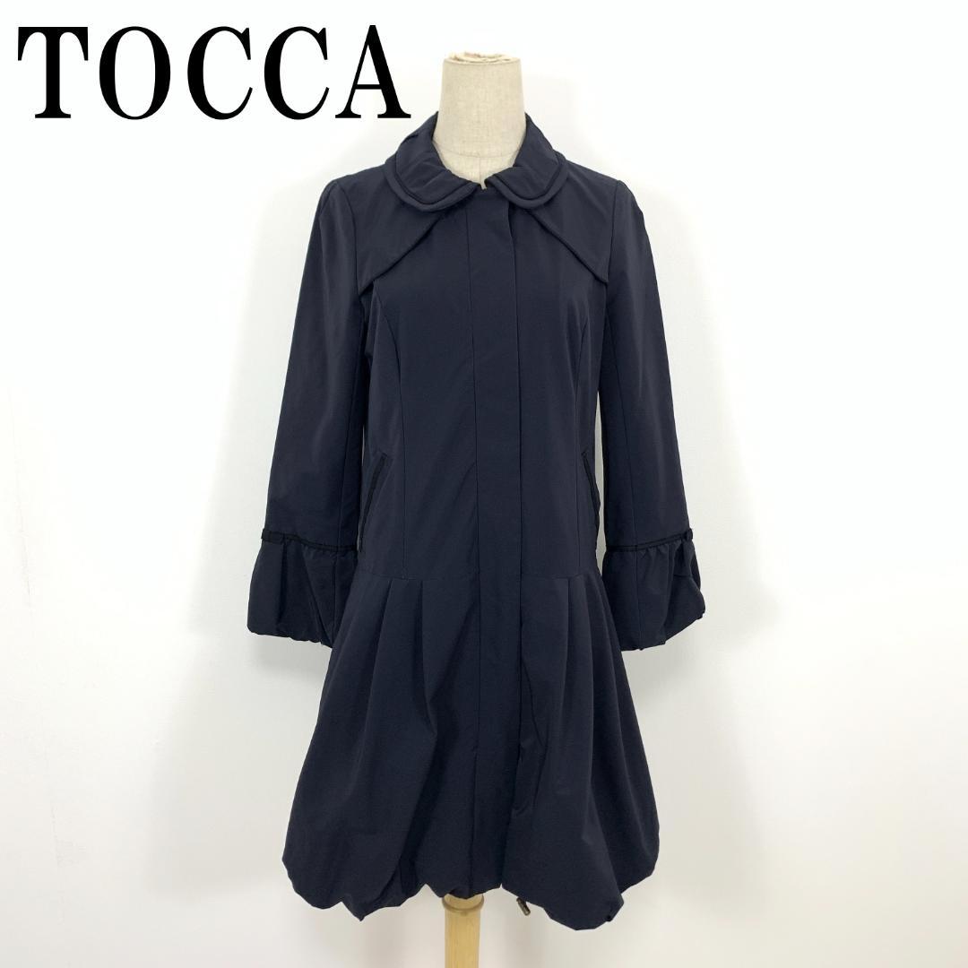 LA8068 TOCCA トッカ ステンカラーコート 濃紺 バルーン袖 2