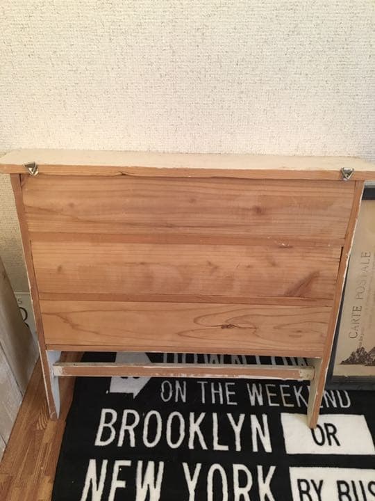 カントリー調 木工棚 白 ローズ