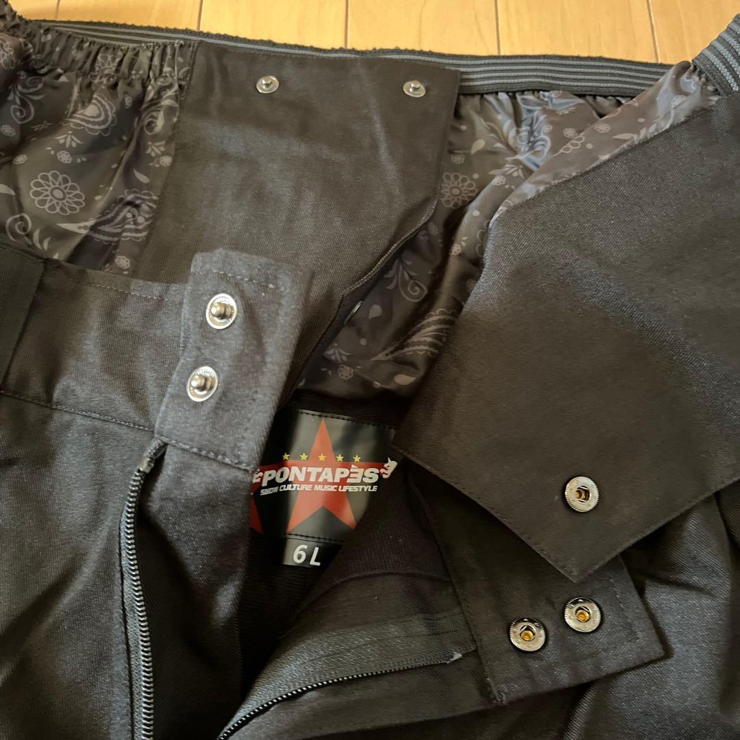 PONTAPS スノーボードウェア上下セット ブラック6L 大きいサイズ