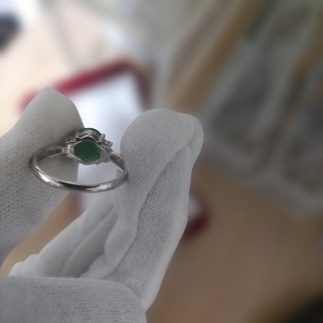 新品♥天然翡翠 2.11ct pt900 D0.12 鑑別付【特価】