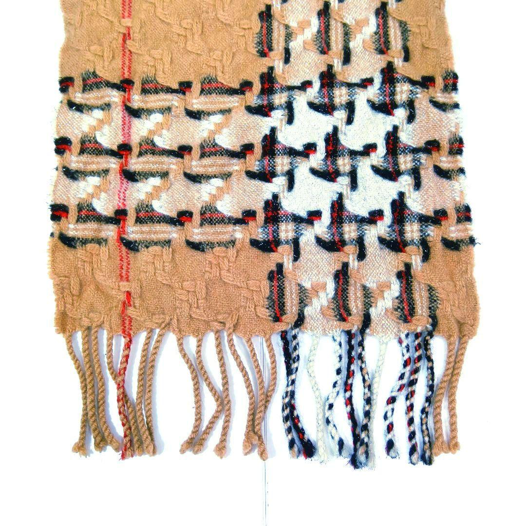 美品★BURBERRY マフラー チェック柄 希少デザイン カシミア混