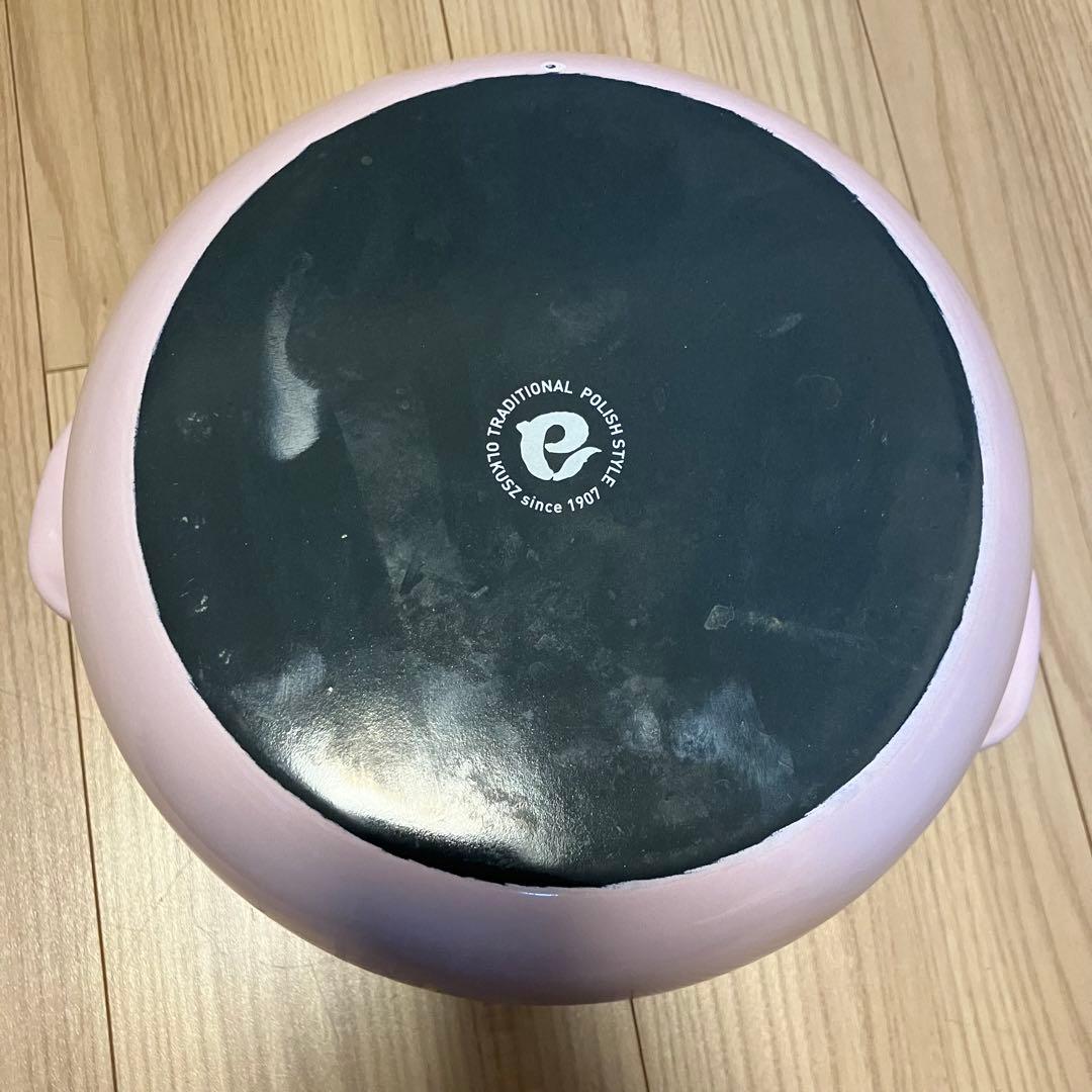 【9月末削除・新品】 ポーランド Emalia Olkusz ホーロー両手鍋