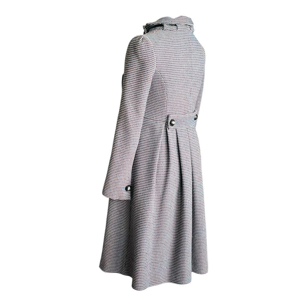 EMPORIO ARMANI 美ラインツイード風コート ロング　38 襟２way