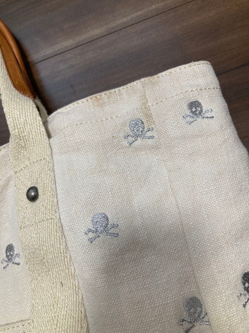 ラルフローレン　ラグビー　スカル刺繍　トートバッグ　キムタク　ベージュ