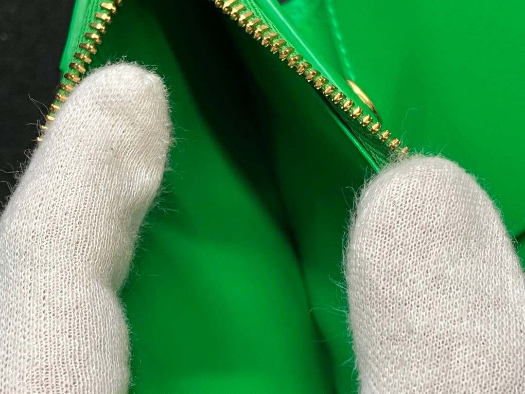 【新品未使用】BOTTEGA VENETA カセット 二つ折り財布 グリーン