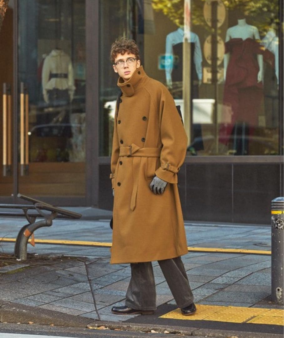 冬用 トレンチコート オーバーサイズメルトンダブル L EMMA CLOTHES