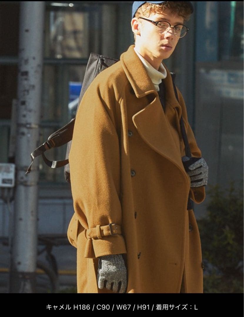 冬用 トレンチコート オーバーサイズメルトンダブル L EMMA CLOTHES