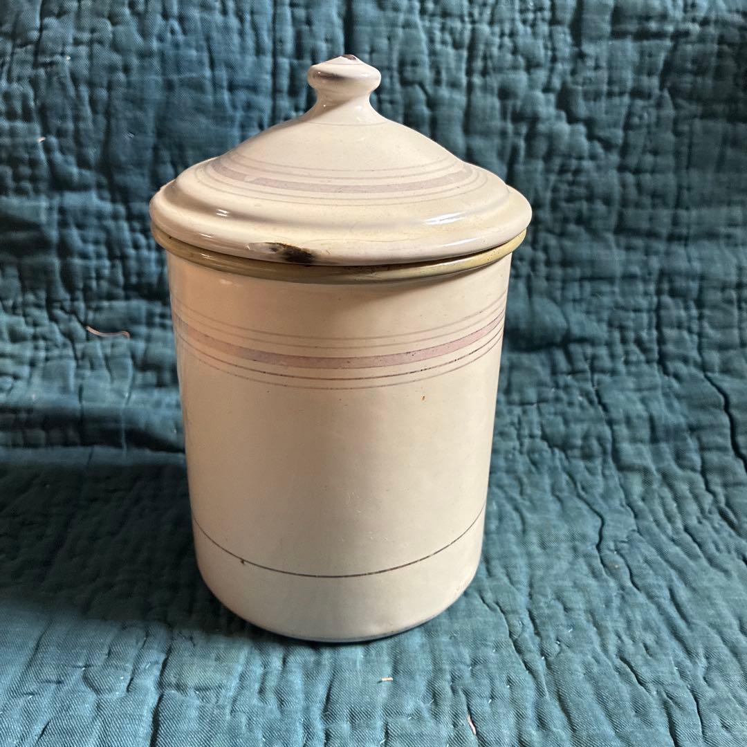 フランス　アンティーク　JAPY ホーロー　キャニスター