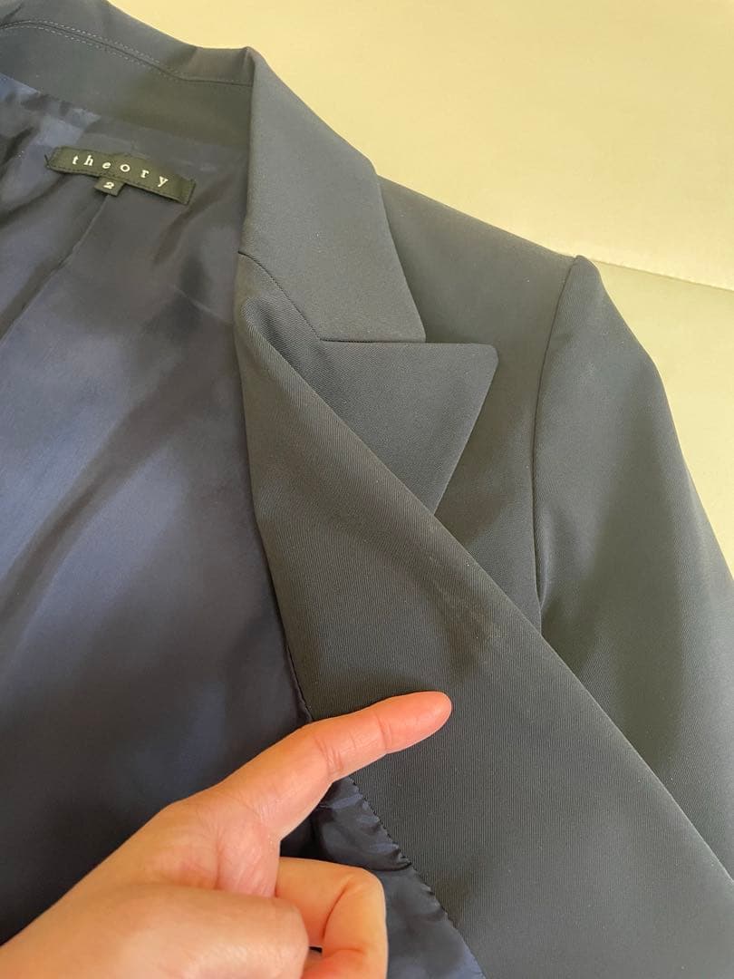 [美シルエット]美品　セオリー　シングルパンツセットアップ　1B ピークドラペル