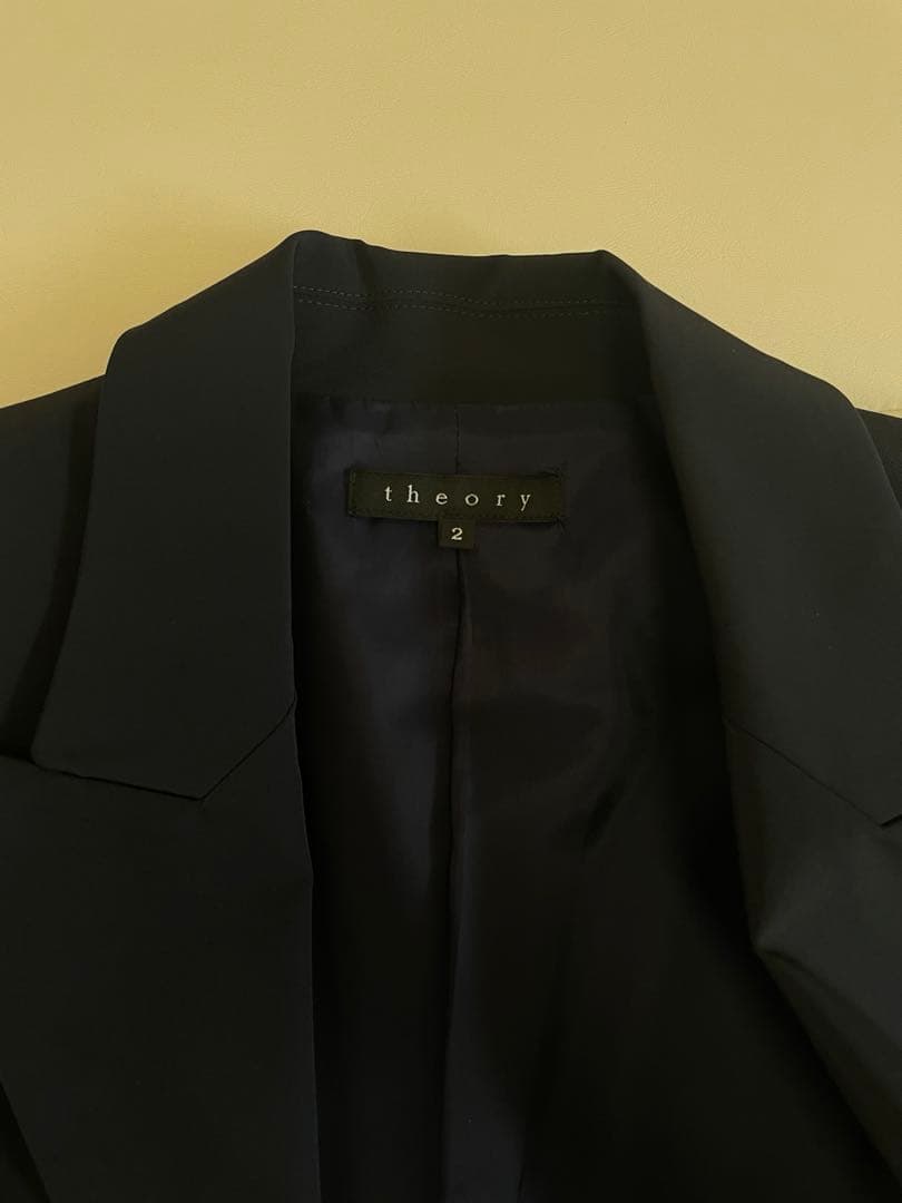 [美シルエット]美品　セオリー　シングルパンツセットアップ　1B ピークドラペル