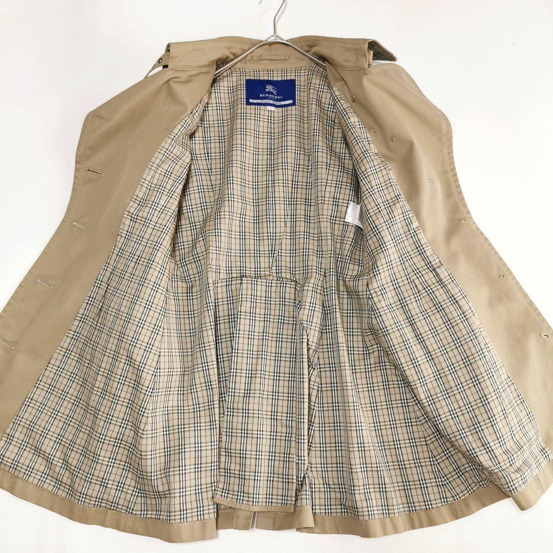 バーバリーブルーレーベル トレンチコート ベルト ノバチェック 40 ベージュ