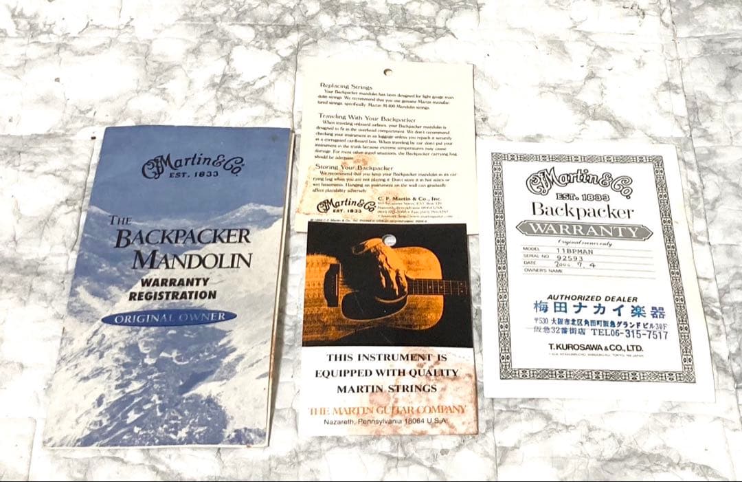 【希少 良品】Martin Backpacker マンドリン マホガニー無垢材