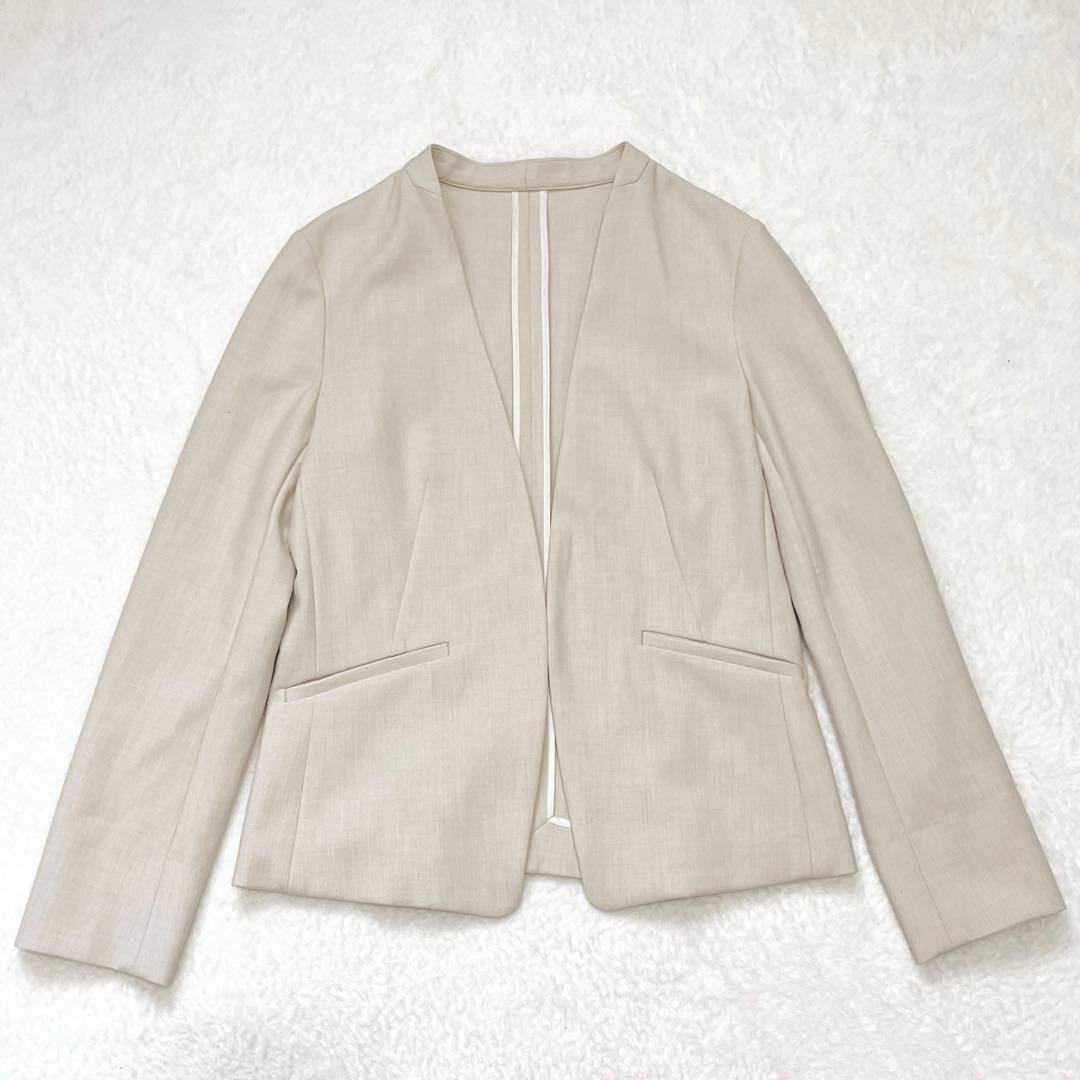 極美品✨グリーンレーベルリラクシング セットアップ ノーカラー パンツ 洗える