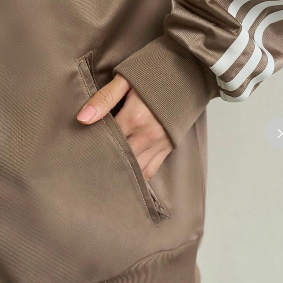 新品L⭐️adidas スナイデル トラックジャケット モカブラウン×ホワイト