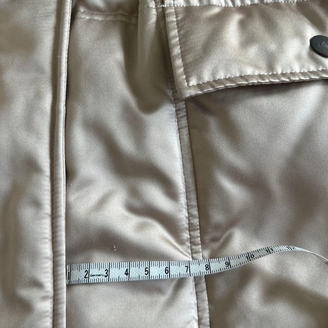 エポカ EPOCA 40 M 光沢ベージュ ファー付きロングダウンコート