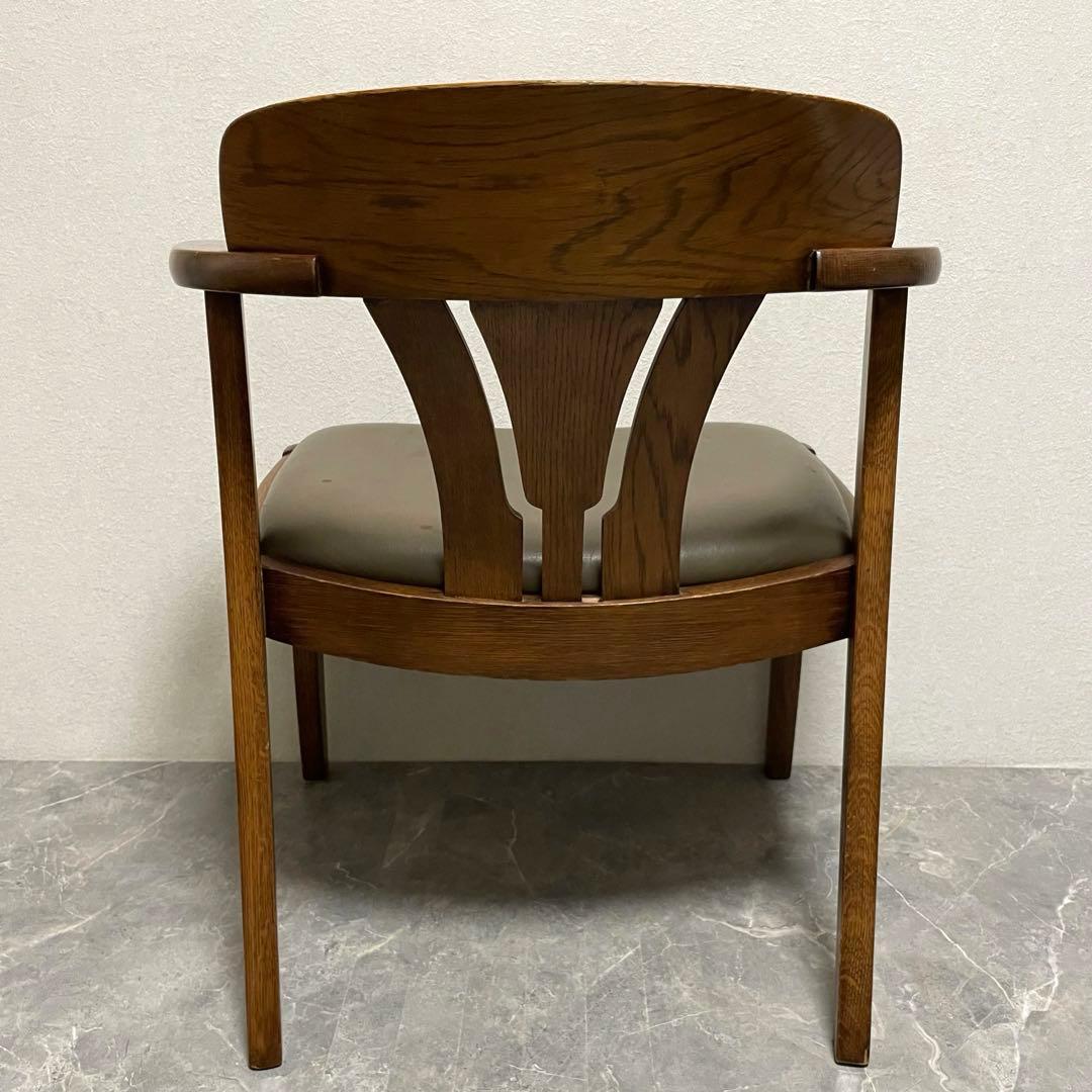 希少　辻木工　アームダイニングチェア① ヴィンテージ オーク無垢材 木製椅子