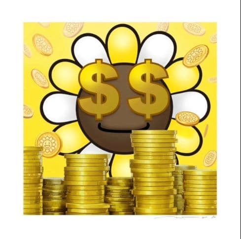 村上隆 Murakami.Flower #7555「金に目がくらむ」