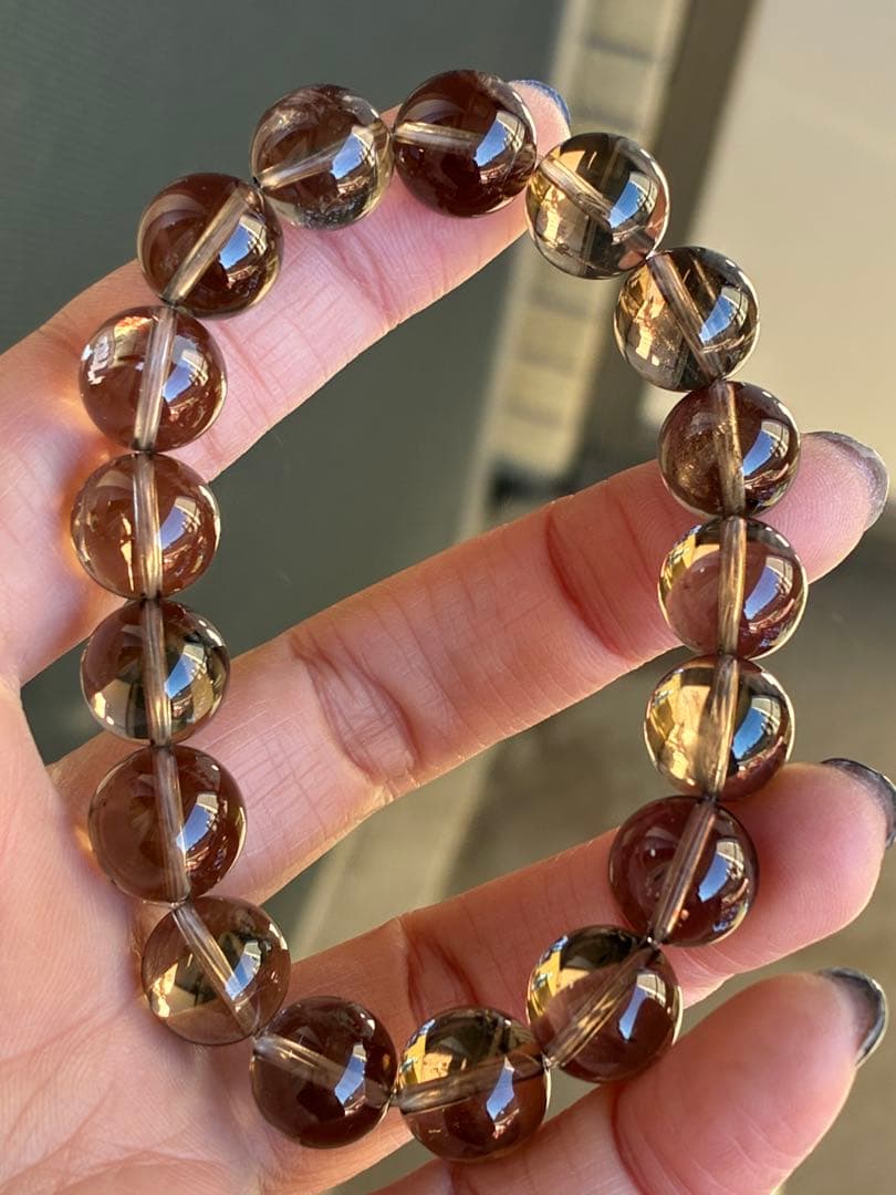 超希少✨極上5A❗️見て！このクリア感とパワー✨ガウリシャンカール　ブレスレット