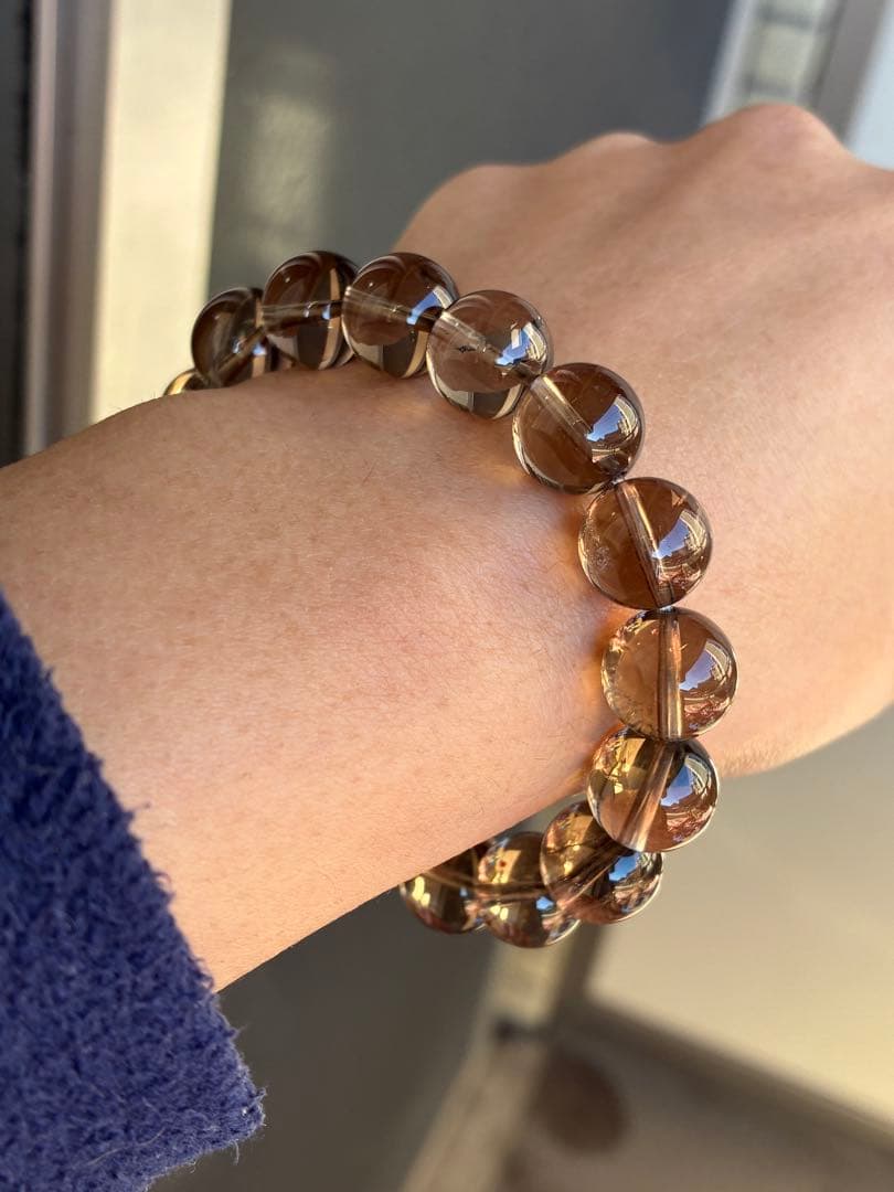 超希少✨極上5A❗️見て！このクリア感とパワー✨ガウリシャンカール　ブレスレット