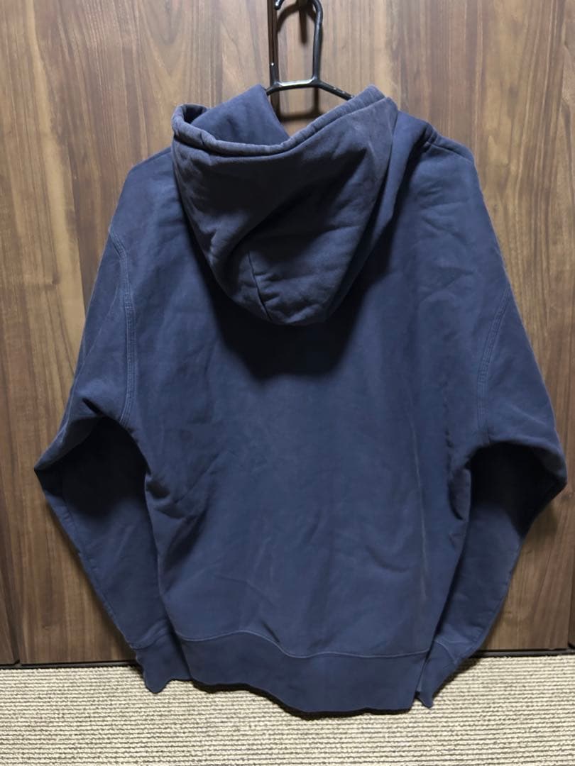 Stussy ネイビー ジップアップフーディ パーカー