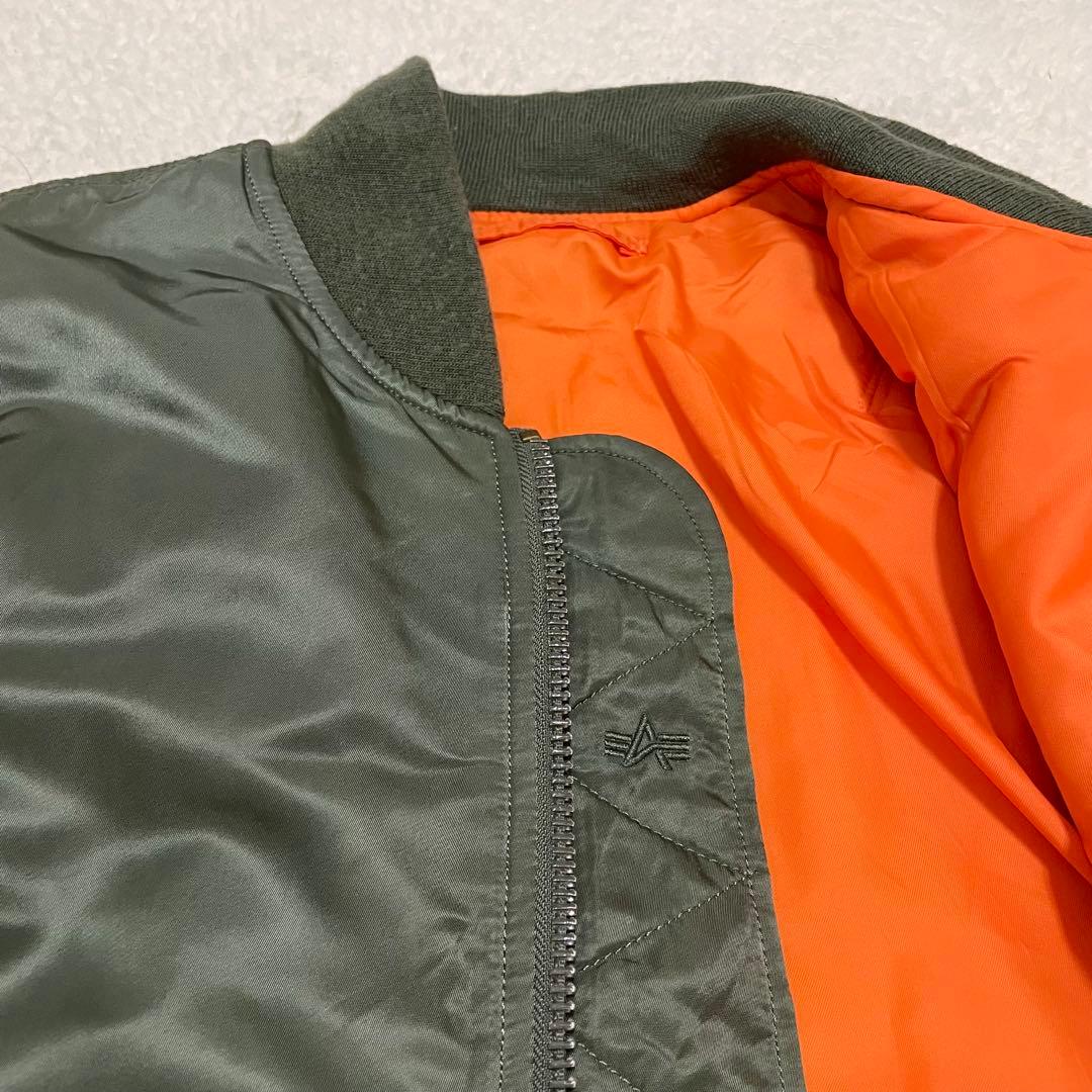 ALPHA アルファ MA-1 フライトジャケット メンズ L Y2K カーキ