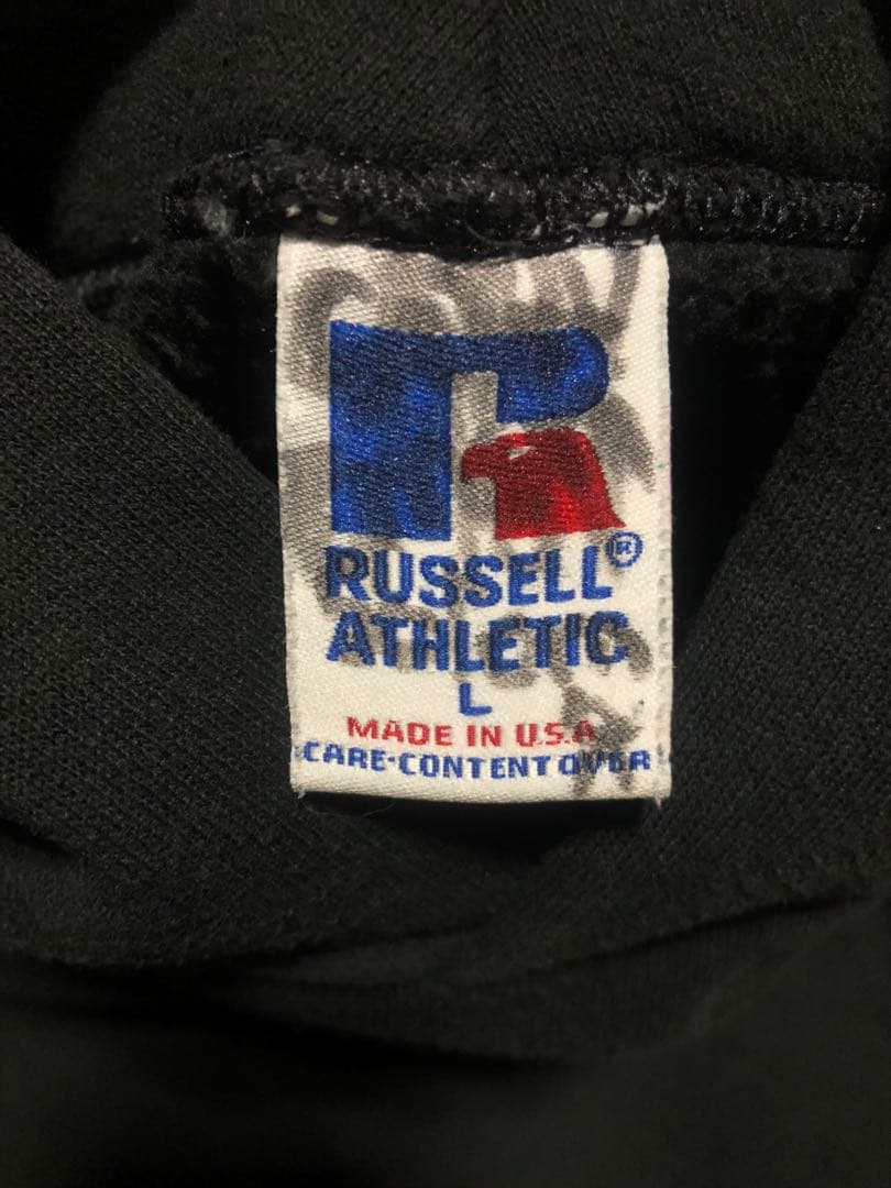 90s USA製 RUSSELL ATHLETIC ブラック スウェットパーカー