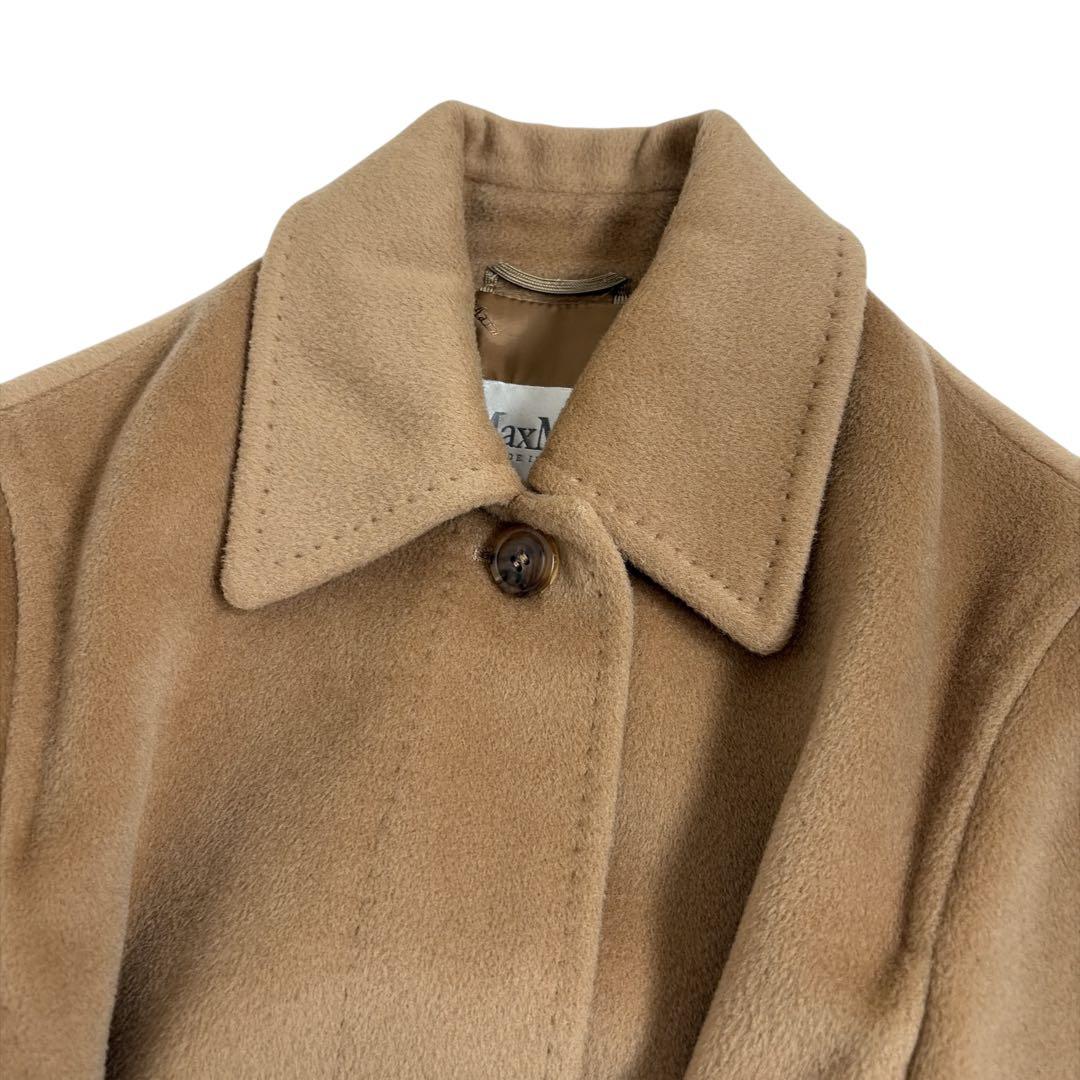 極美品 マックスマーラ カシミヤロングコート 白タグ 40 ベルト