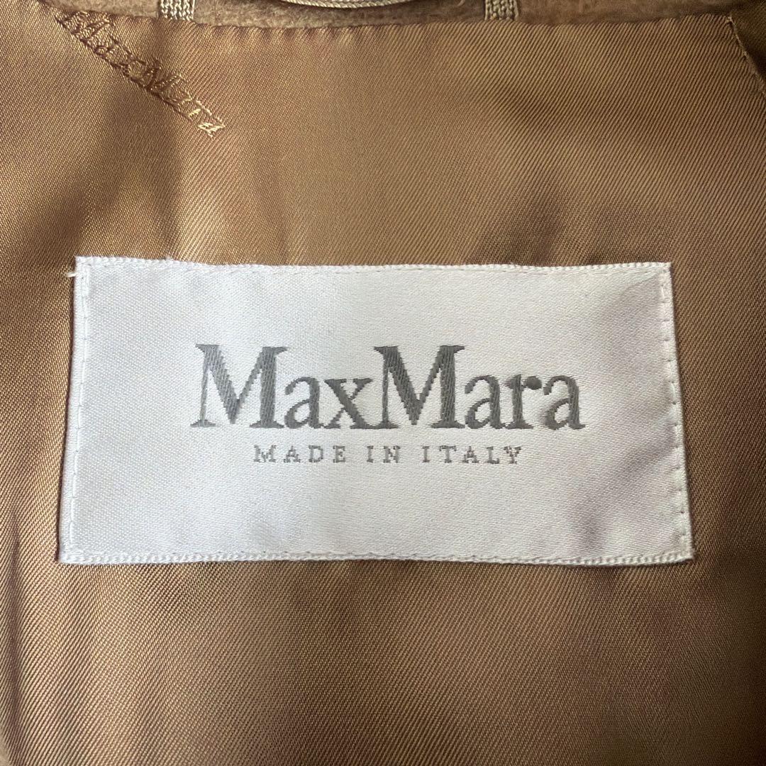 極美品 マックスマーラ カシミヤロングコート 白タグ 40 ベルト