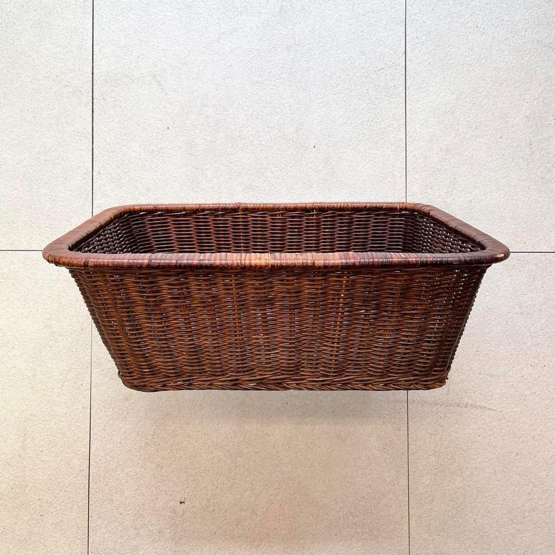 【収納力抜群】カゴ 大きめ 深め 片付け ダークブラウン