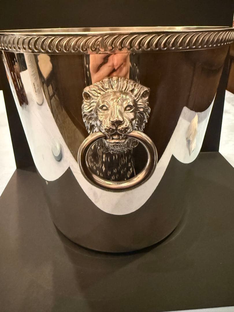 stainless stee ライオン装飾 ワインクーラー 二つセット