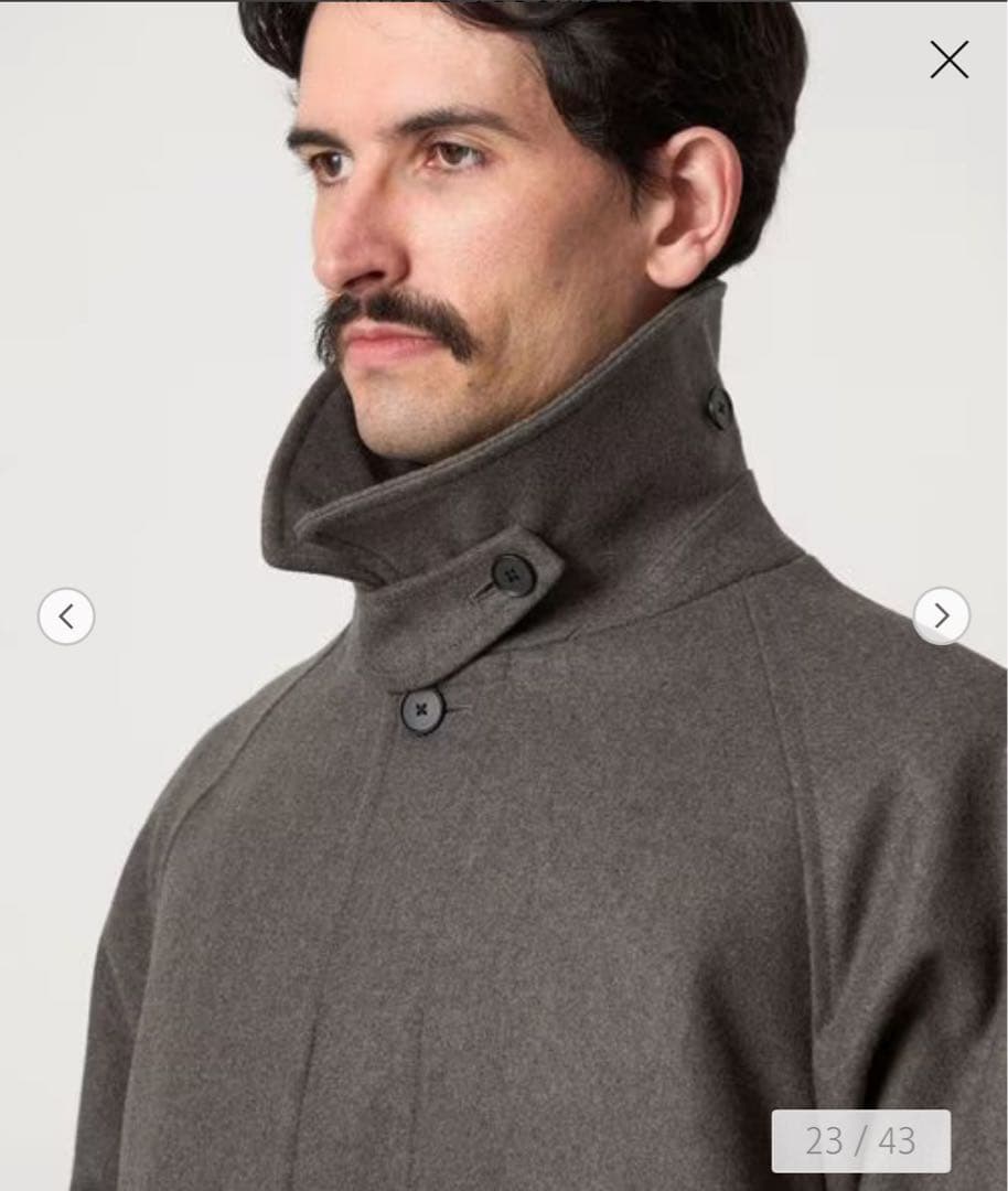 ＜Steven Alan＞ ダークグブラウン ステンカラーコート ウール混合