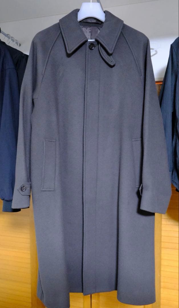 ＜Steven Alan＞ ダークグブラウン ステンカラーコート ウール混合