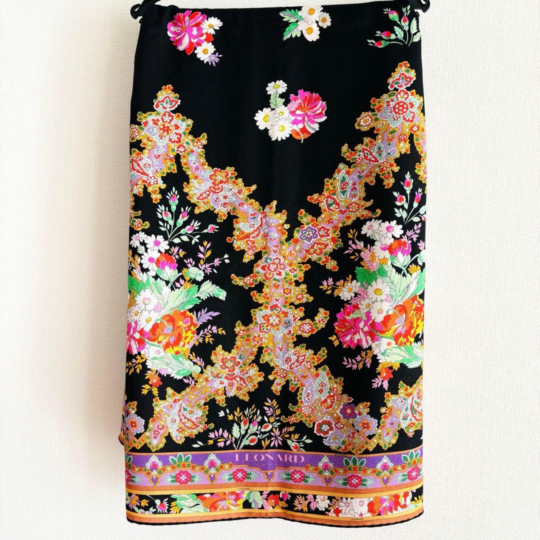 未使用タグ付★2024年/LEONARD PARIS★カシミアシルク大判ストール