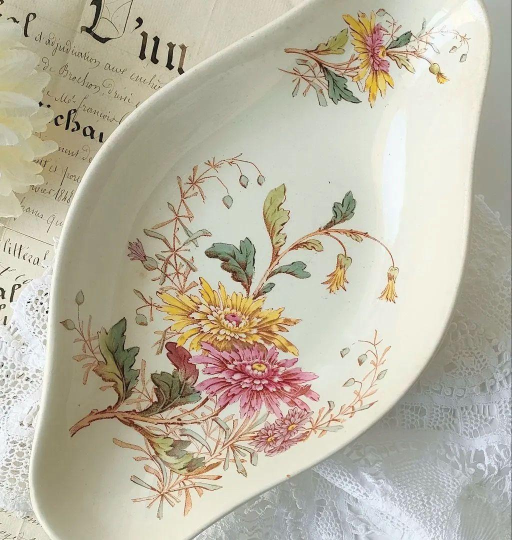 希少　美品　リュネビル　お花のラヴィエ　　フランスアンティーク