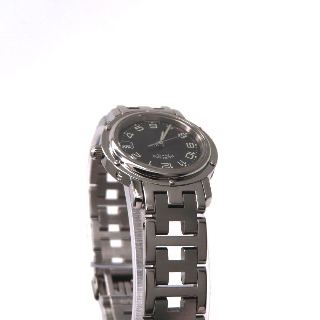☆極美品 CL4.210 HERMES エルメス 時計 クリッパー ブラック