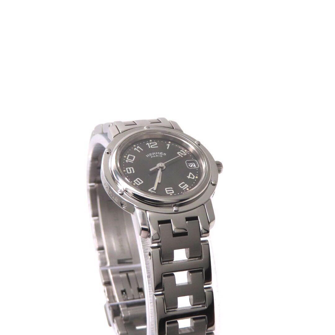 ☆極美品 CL4.210 HERMES エルメス 時計 クリッパー ブラック